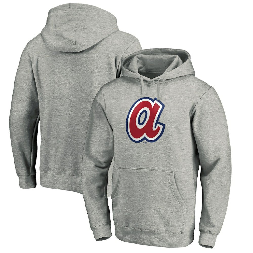 Atlanta Braves Cooperstown Collection Huntington Logo Fitted Pullover Hoodie discount