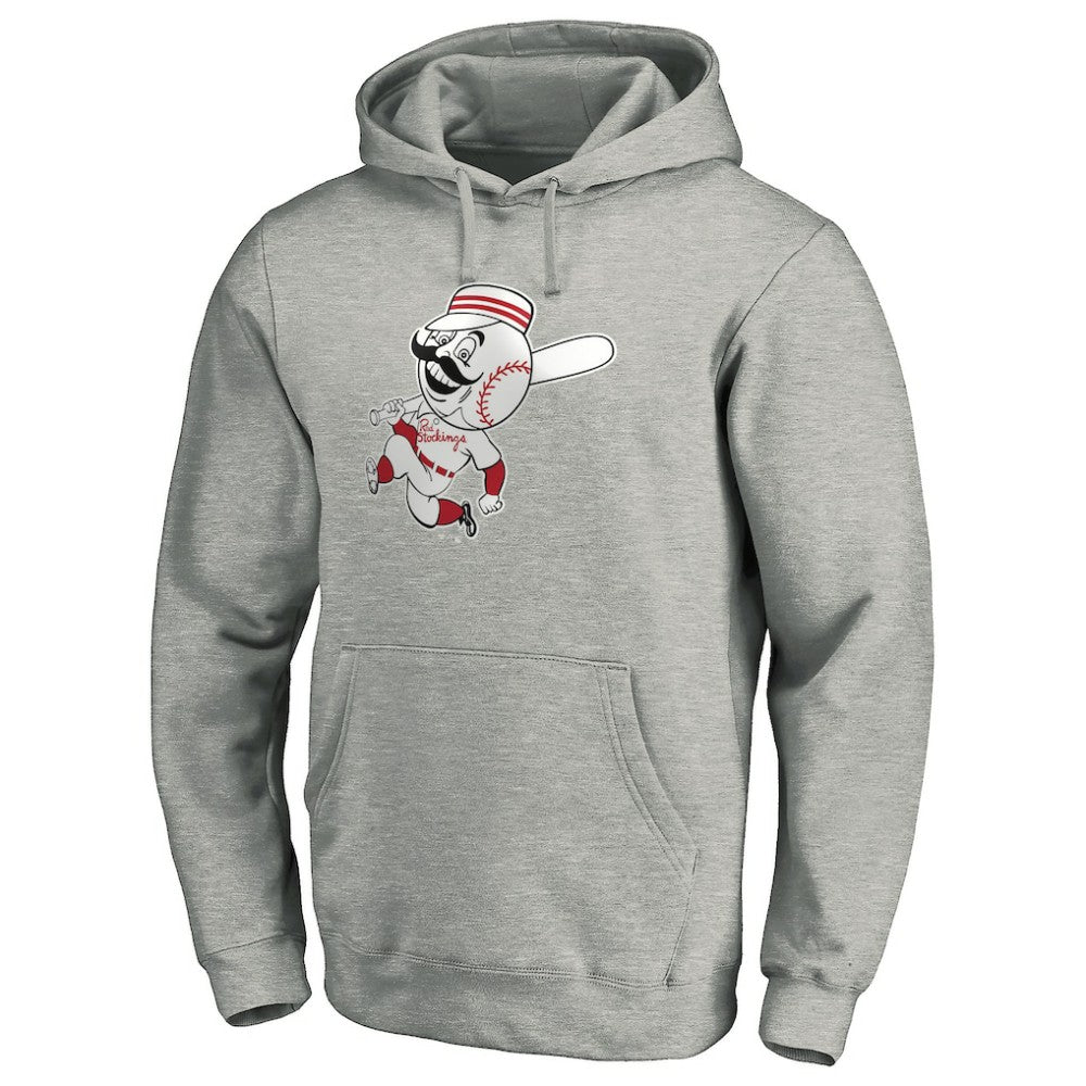 Cincinnati Reds Cooperstown Collection Huntington Logo Fitted Pullover Hoodie Clearance