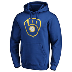 Milwaukee Brewers Cooperstown Collection Huntington Logo Fitted Pullover Hoodie for sale