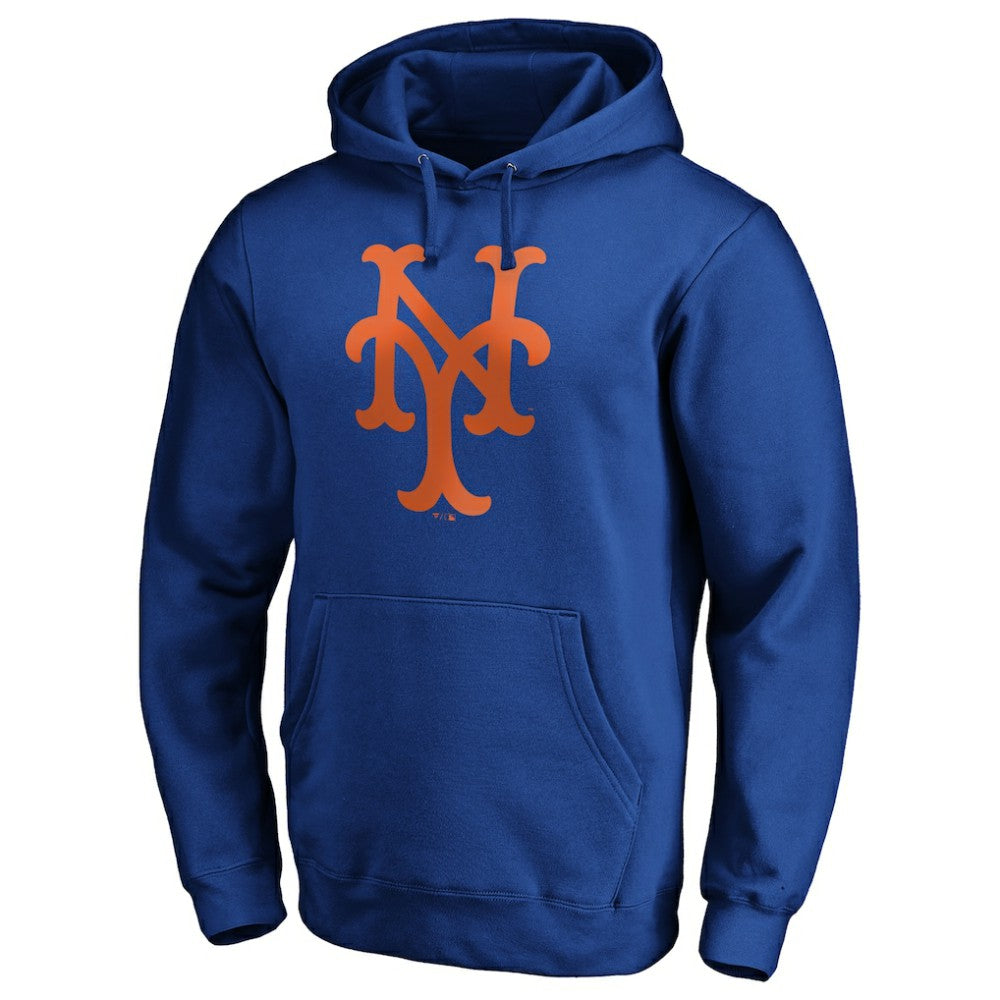 New York Mets Cooperstown Collection Huntington Logo Fitted Pullover Hoodie for sale