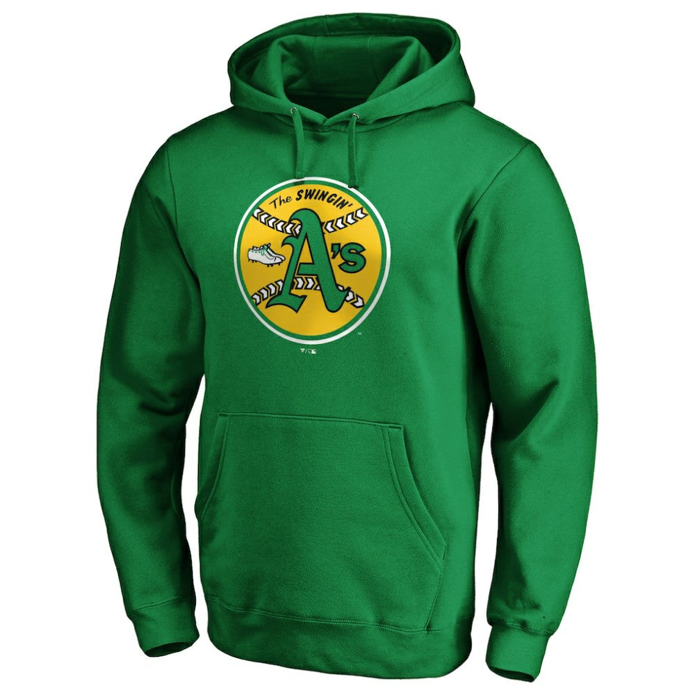 Oakland Athletics Cooperstown Collection Huntington Logo Fitted Pullover Hoodie discount