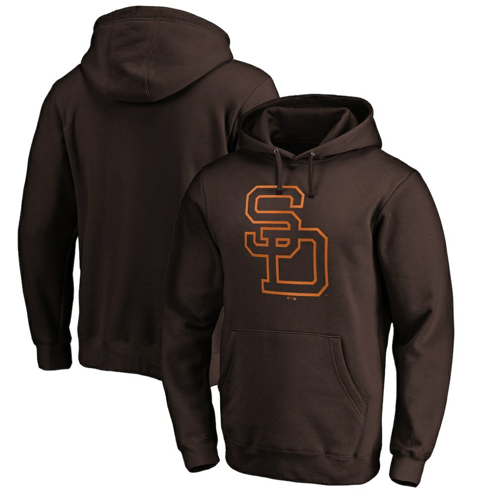 San Diego Padres Cooperstown Collection Huntington Logo Fitted Pullover Hoodie Online