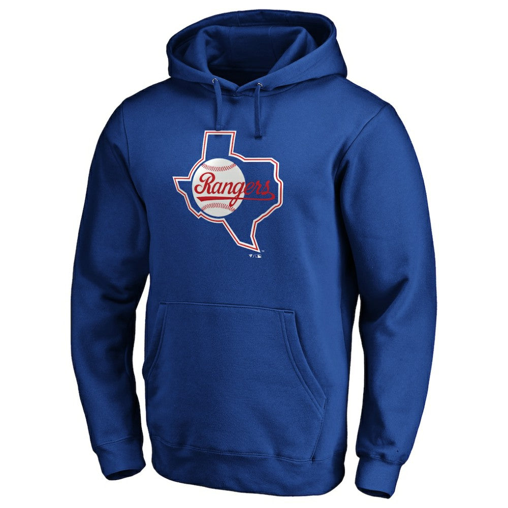Texas Rangers Cooperstown Collection Huntington Logo Fitted Pullover Hoodie Near Me