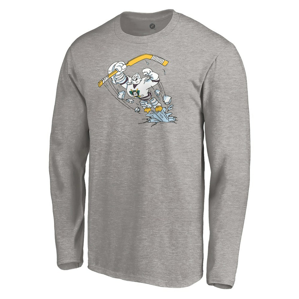 Anaheim Ducks - Special Edition Primary Logo Long Sleeve T-Shirt Heather Gray