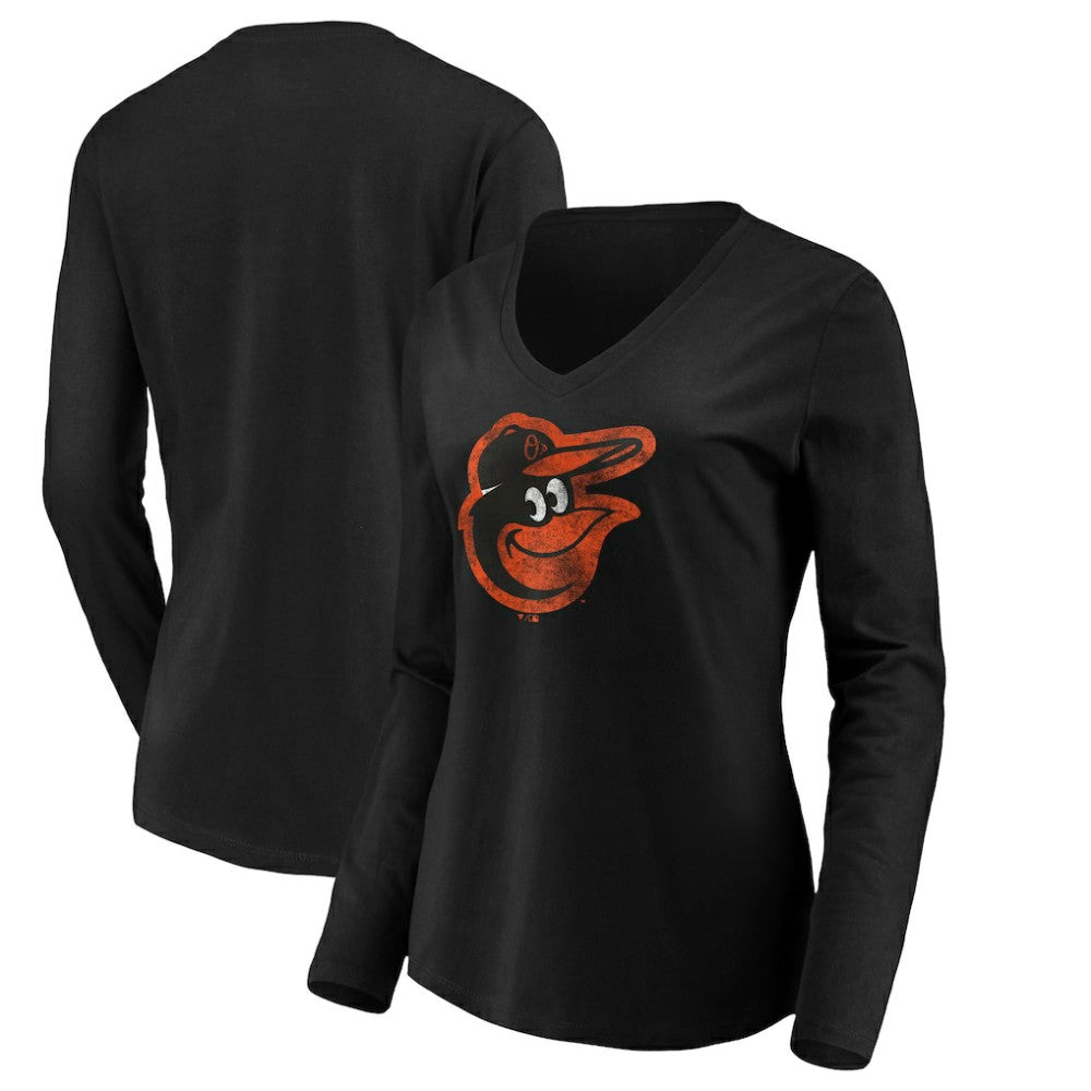 Baltimore Orioles Women's Core Distressed Team Long Sleeve T-Shirt Clearance