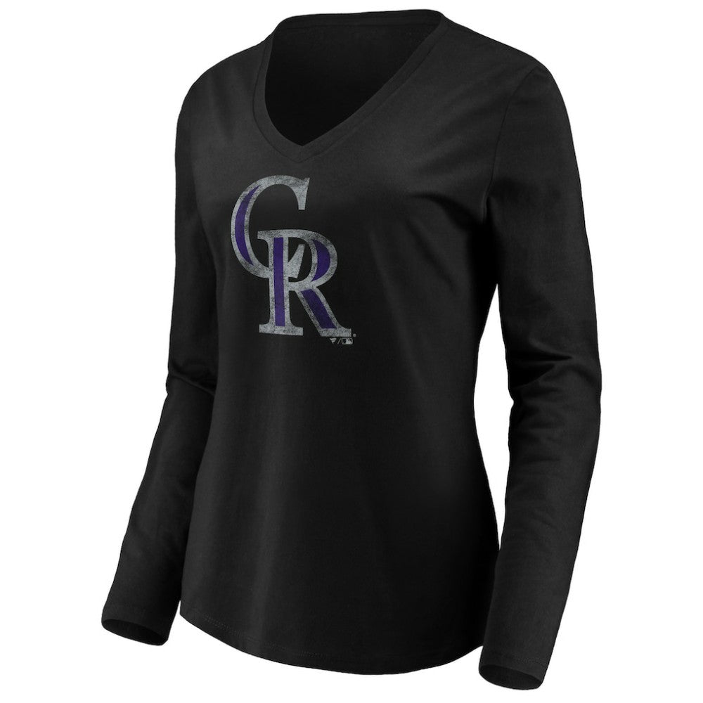 Colorado Rockies Women's Core Distressed Team Long Sleeve T-Shirt Clearance