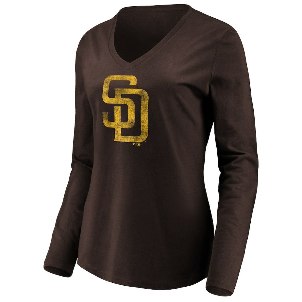 San Diego Padres Women's Core Distressed Team Long Sleeve T-Shirt On Sale