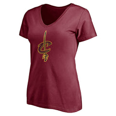 NBA - Cleveland Cavaliers Women's Playmaker Personalized Name & Number V-Neck T-Shirt - Wine