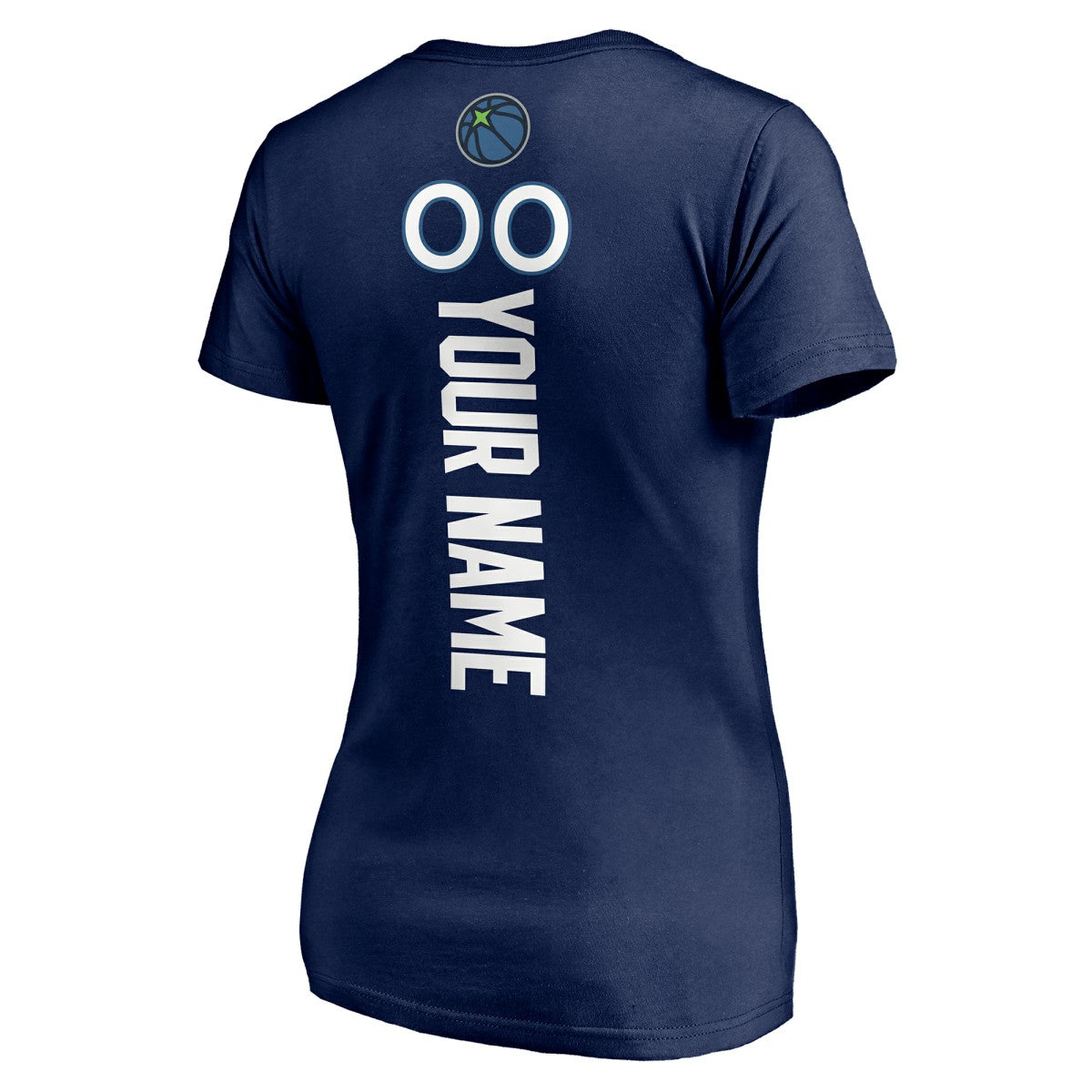 NBA - Minnesota Timberwolves Women's Playmaker Personalized Name & Number V-Neck T-Shirt - Navy