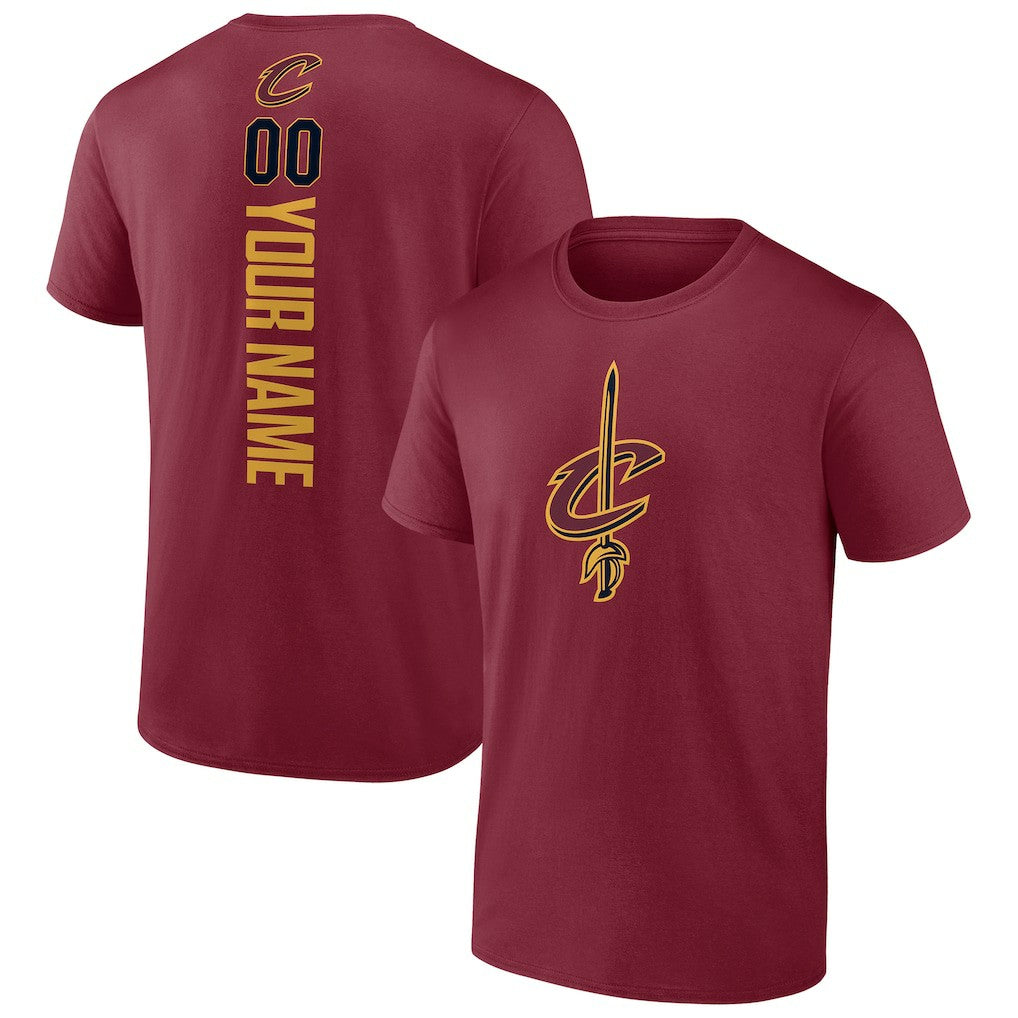 NBA - Cleveland Cavaliers Playmaker Personalized Name & Number T-Shirt - Wine