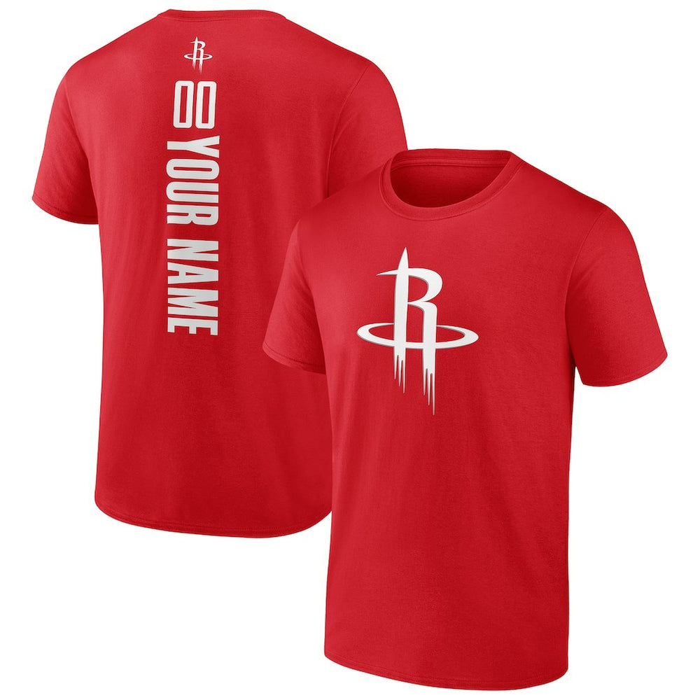 NBA - Houston Rockets Playmaker Personalized Name & Number T-Shirt - Red