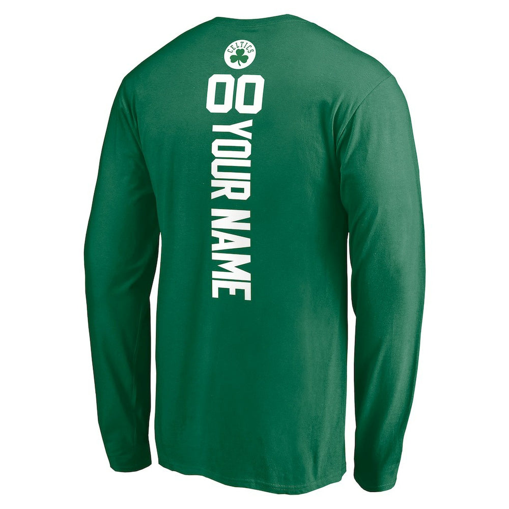 NBA - Boston Celtics Playmaker Personalized Name & Number Long Sleeve T-Shirt - Green