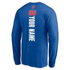 NBA - Detroit Pistons Playmaker Personalized Name & Number Long Sleeve T-Shirt - Blue