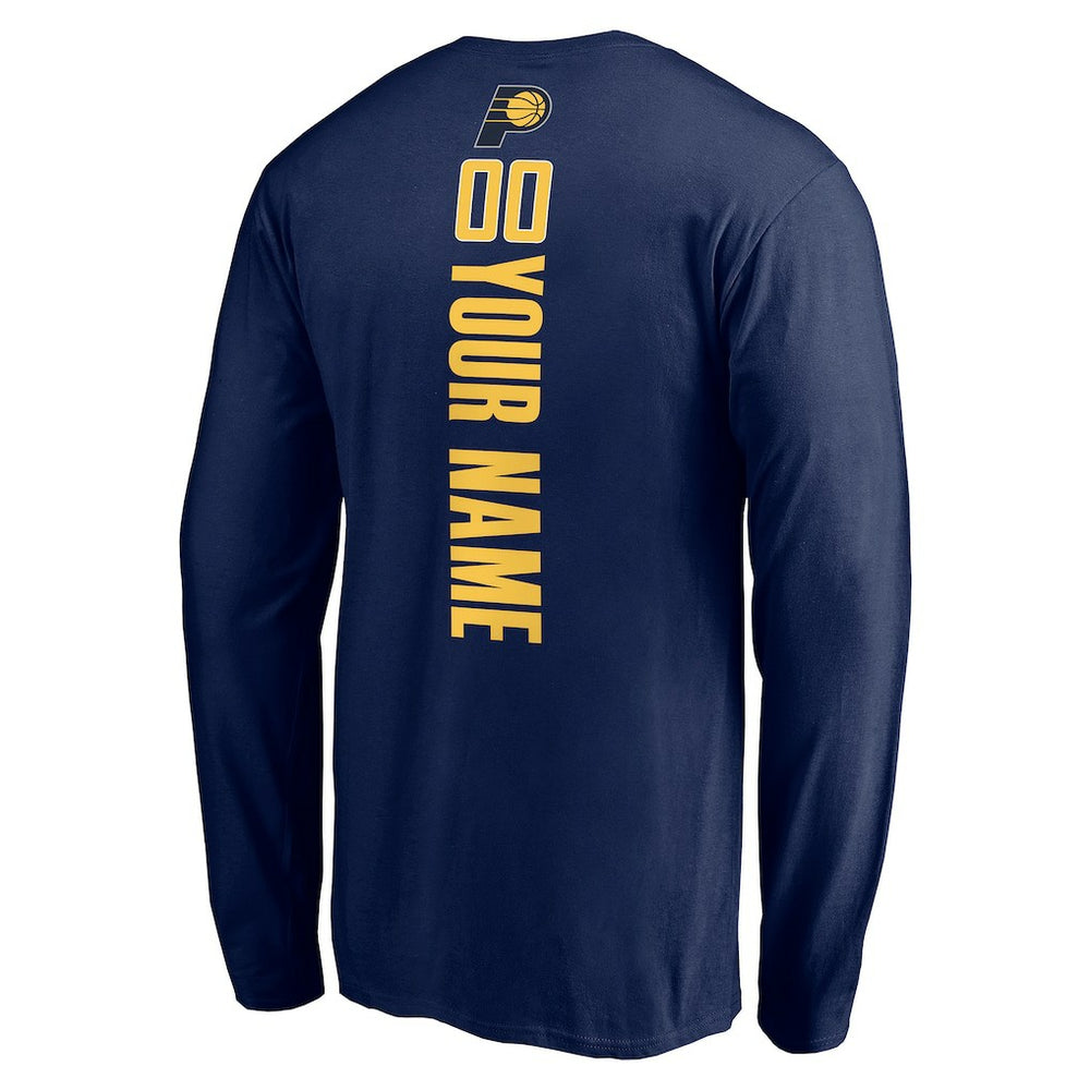 NBA - Indiana Pacers Playmaker Personalized Name & Number Long Sleeve T-Shirt - Navy