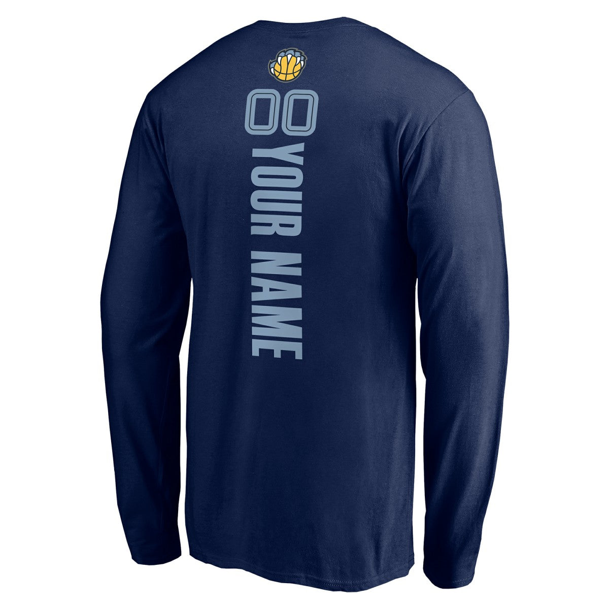 NBA - Memphis Grizzlies Playmaker Personalized Name & Number Long Sleeve T-Shirt - Navy