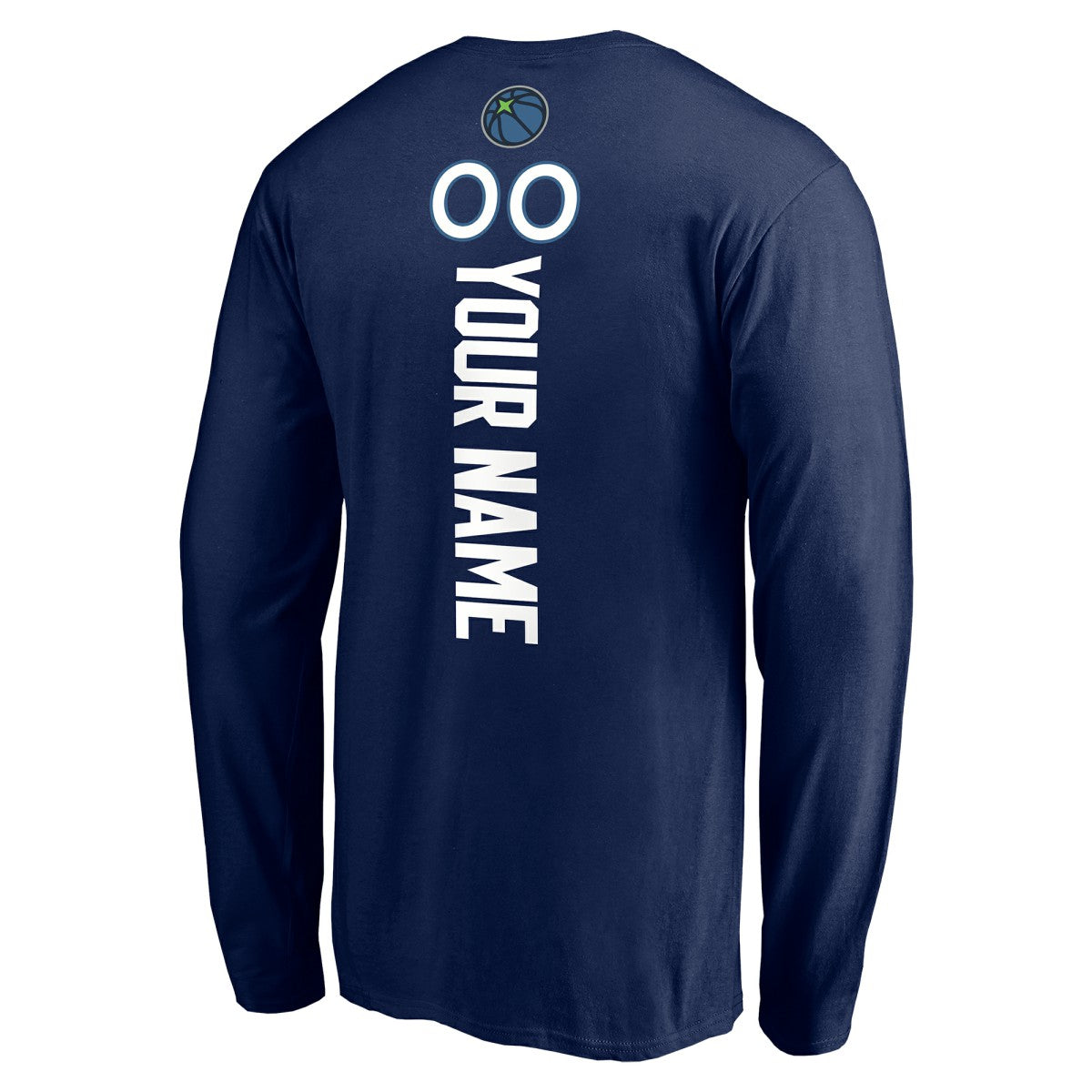 NBA - Minnesota Timberwolves Playmaker Personalized Name & Number Long Sleeve T-Shirt - Navy