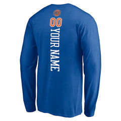 NBA - New York Knicks Playmaker Personalized Name & Number Long Sleeve T-Shirt - Blue
