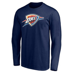 NBA - Oklahoma City Thunder Playmaker Personalized Name & Number Long Sleeve T-Shirt - Navy