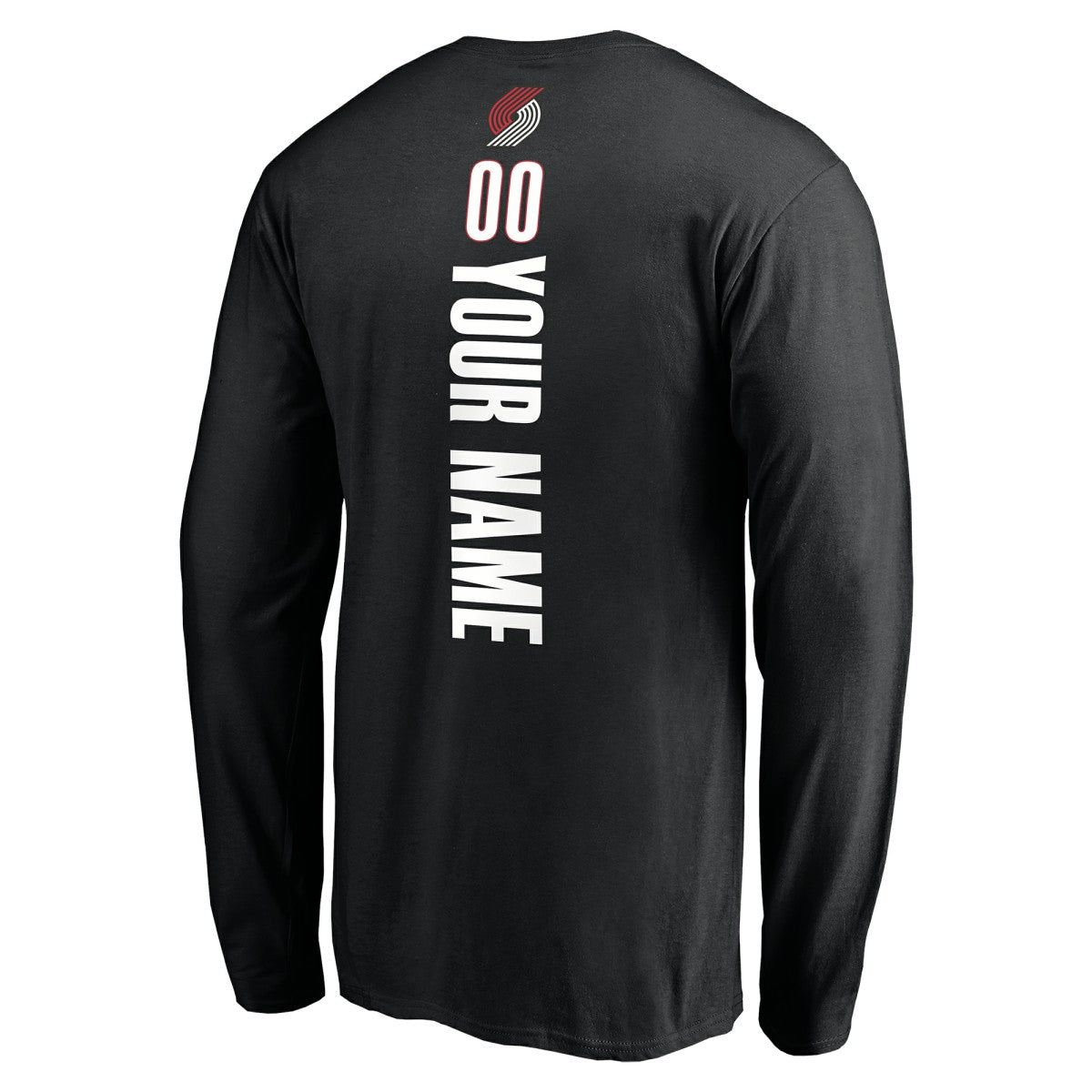 NBA - Portland Trail Blazers Playmaker Personalized Name & Number Long Sleeve T-Shirt - Black