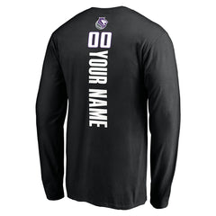 NBA - Sacramento Kings Playmaker Personalized Name & Number Long Sleeve T-Shirt - Black