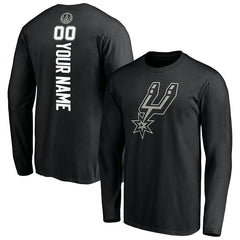 NBA - San Antonio Spurs Playmaker Personalized Name & Number Long Sleeve T-Shirt - Black