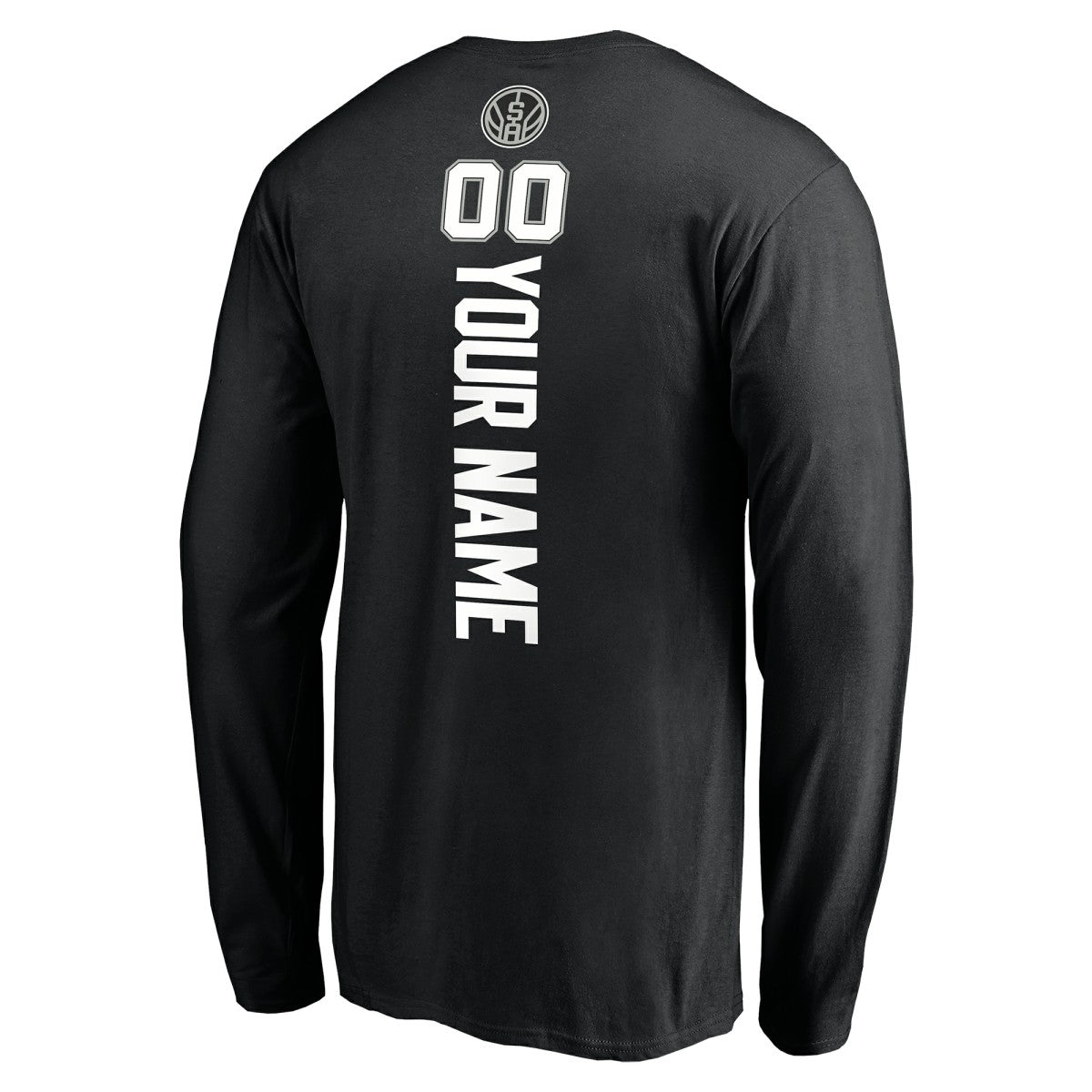 NBA - San Antonio Spurs Playmaker Personalized Name & Number Long Sleeve T-Shirt - Black