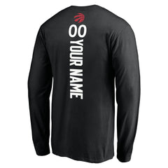 NBA - Toronto Raptors Playmaker Personalized Name & Number Long Sleeve T-Shirt - Black