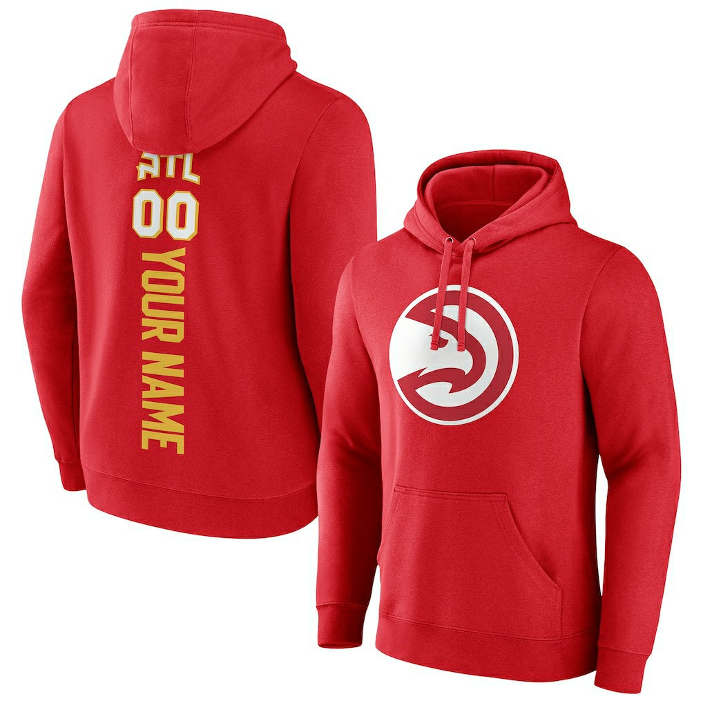 NBA - Atlanta Hawks Playmaker Personalized Name & Number Pullover Hoodie - Red