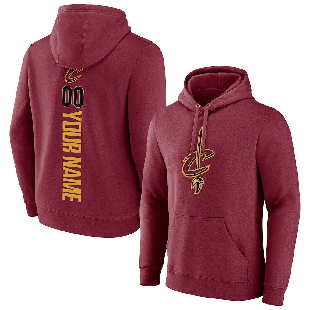 NBA - Cleveland Cavaliers Playmaker Personalized Name & Number Pullover Hoodie - Wine