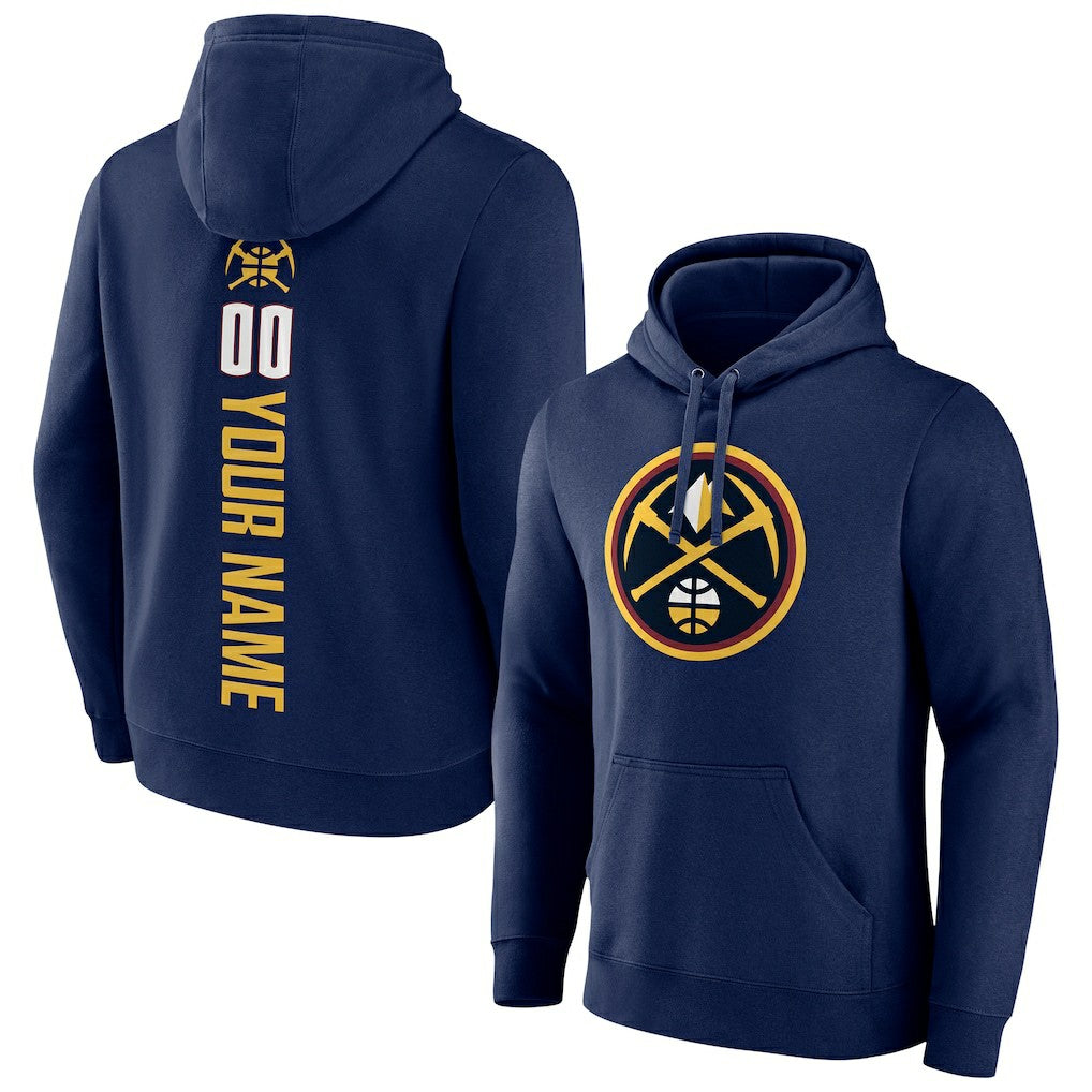 NBA - Denver Nuggets Playmaker Personalized Name & Number Pullover Hoodie - Navy