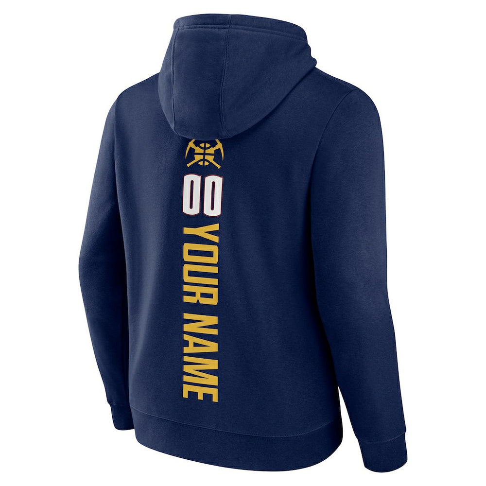 NBA - Denver Nuggets Playmaker Personalized Name & Number Pullover Hoodie - Navy