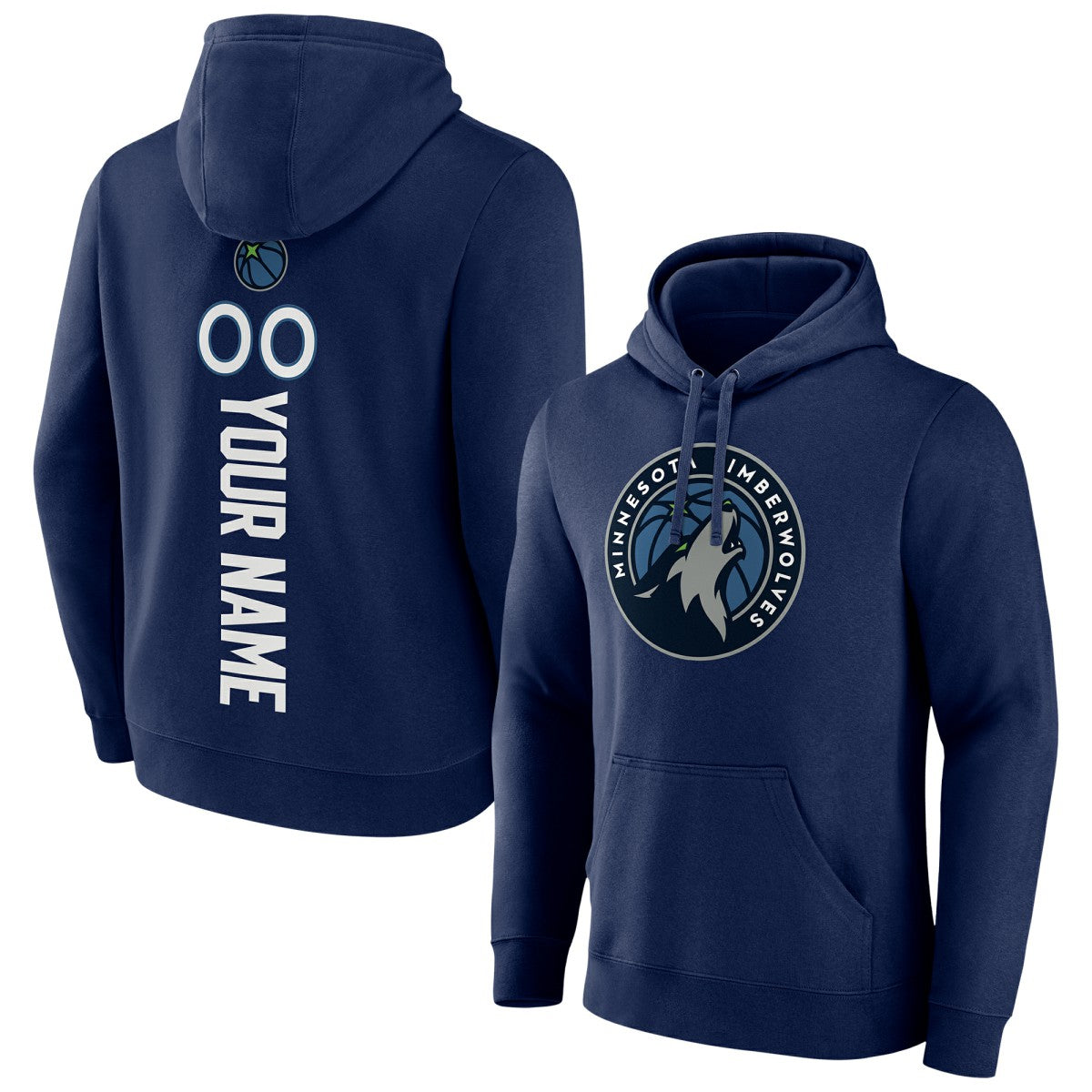 NBA - Minnesota Timberwolves Playmaker Personalized Name & Number Pullover Hoodie - Navy