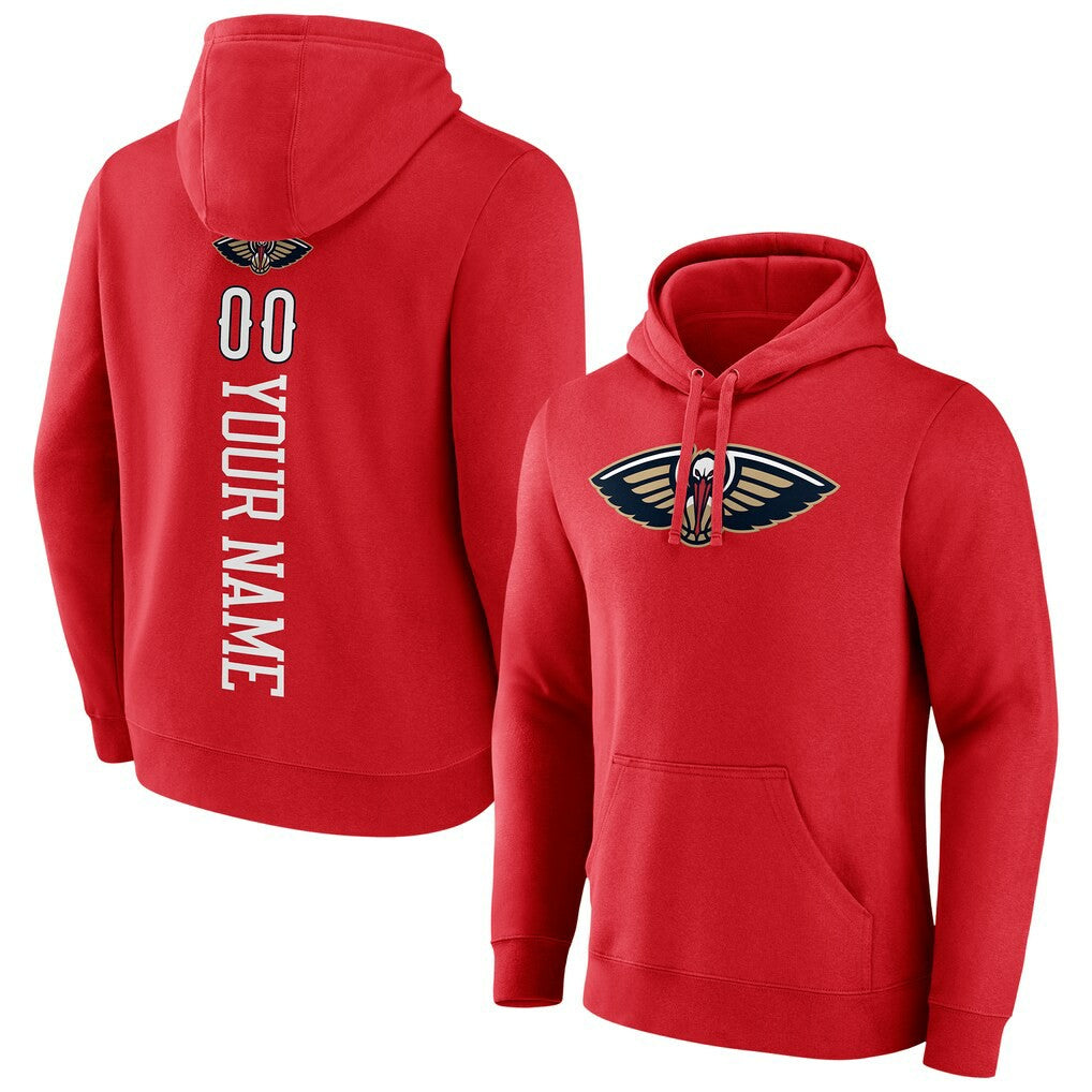 NBA - New Orleans Pelicans Playmaker Personalized Name & Number Pullover Hoodie - Red
