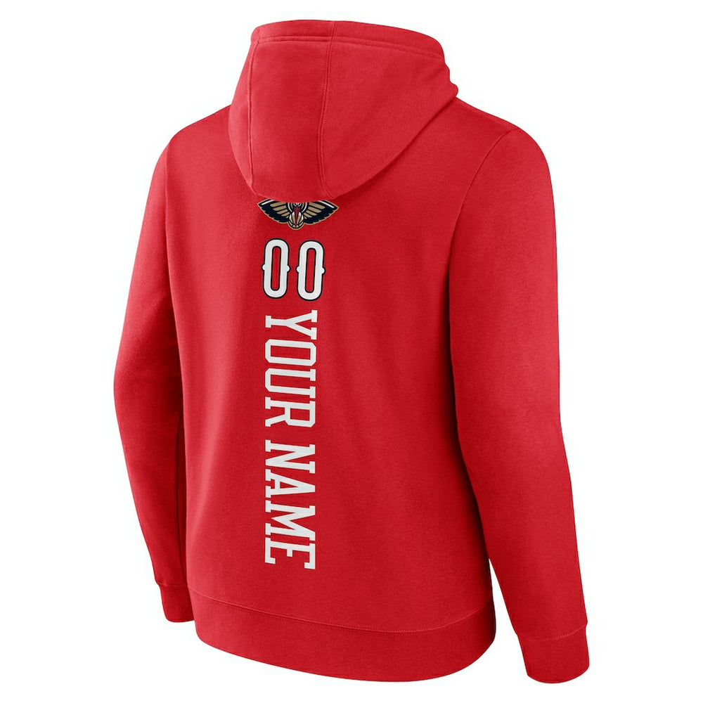 NBA - New Orleans Pelicans Playmaker Personalized Name & Number Pullover Hoodie - Red