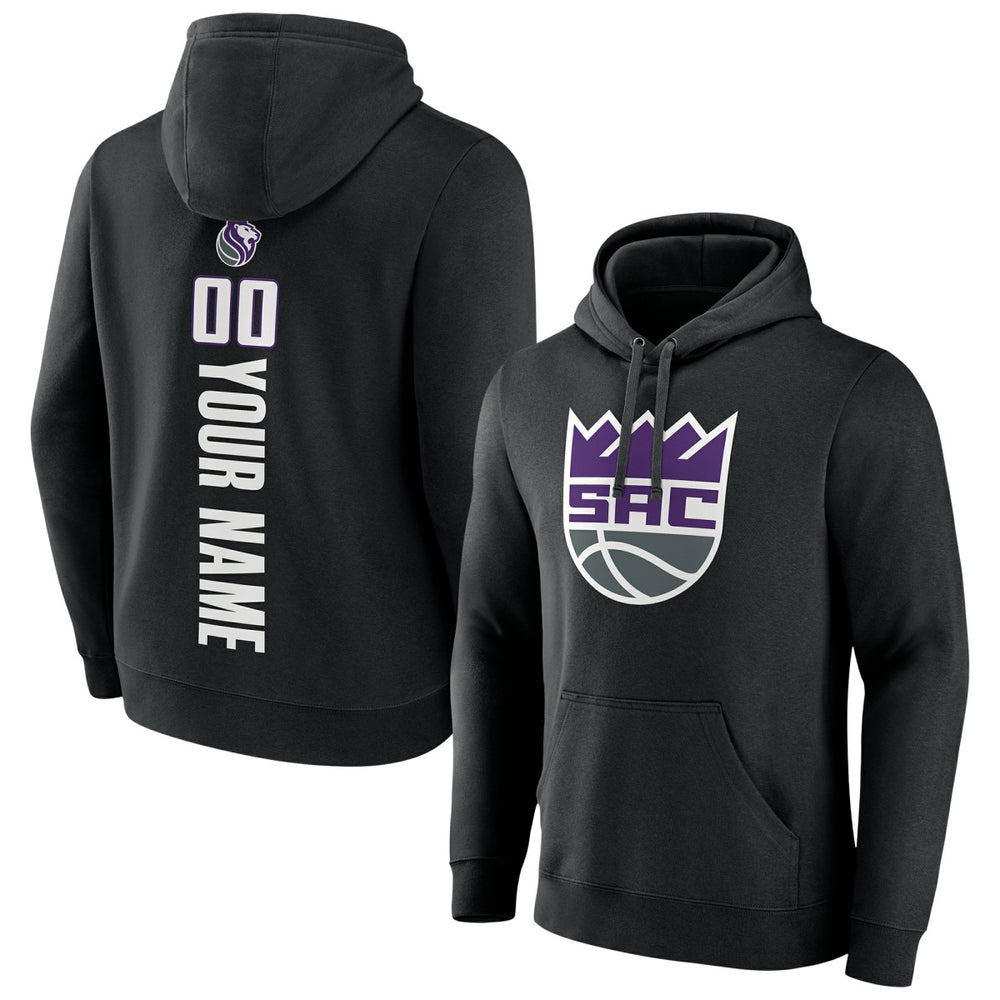 NBA - Sacramento Kings Playmaker Personalized Name & Number Pullover Hoodie - Black