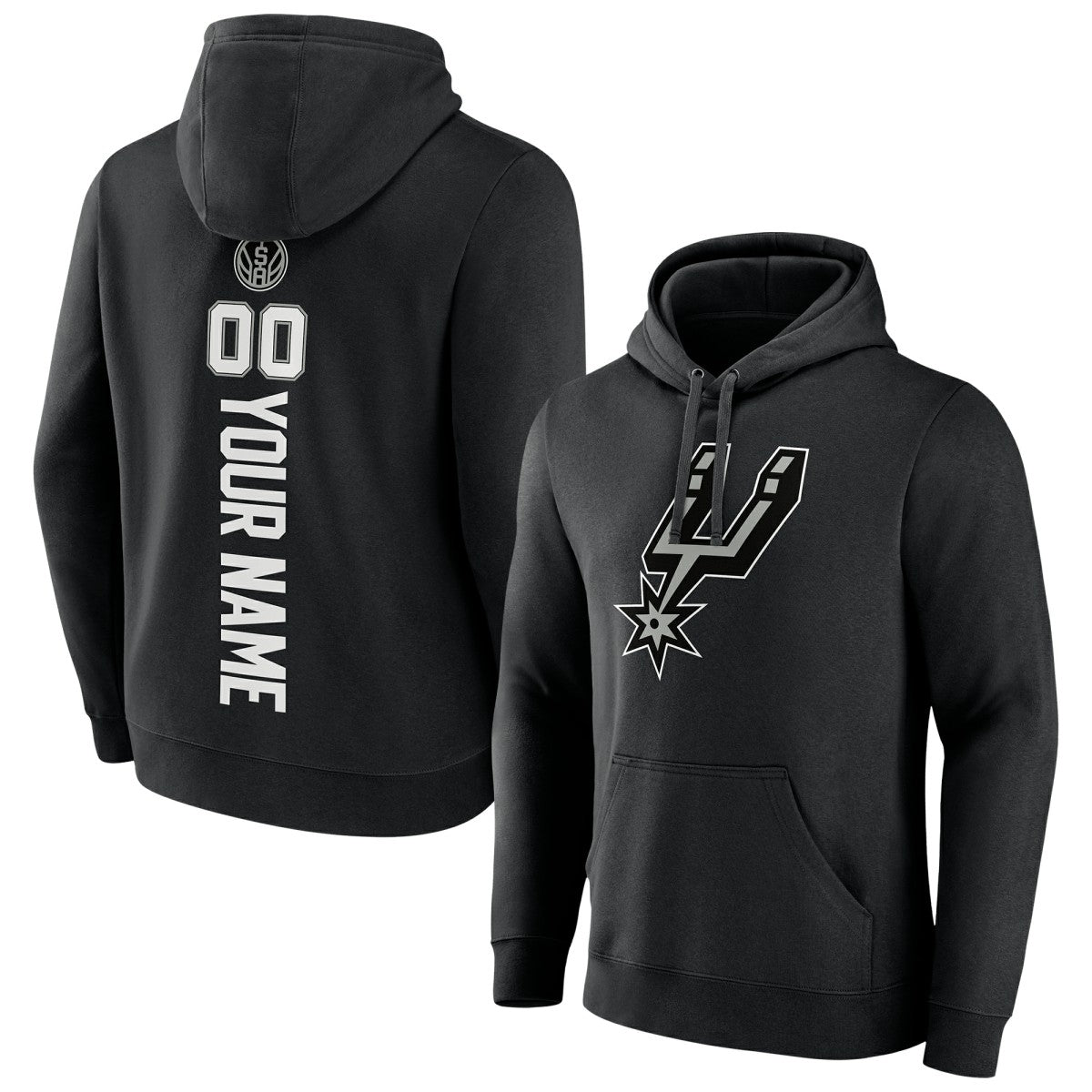 NBA - San Antonio Spurs Playmaker Personalized Name & Number Pullover Hoodie - Black