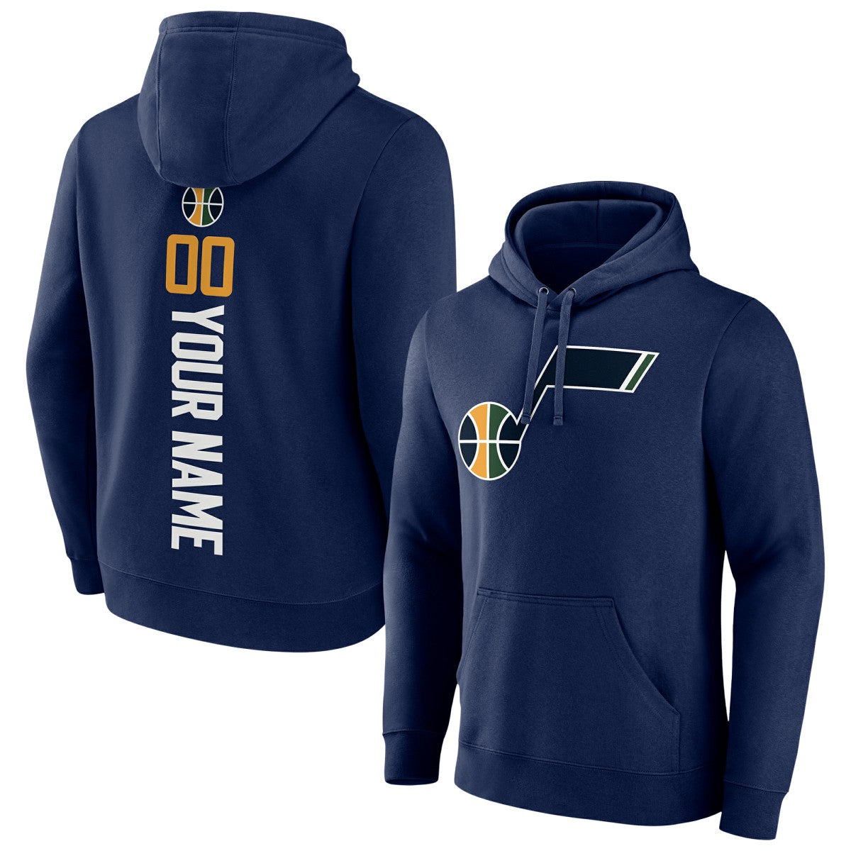 NBA - Utah Jazz Playmaker Personalized Name & Number Pullover Hoodie - Navy