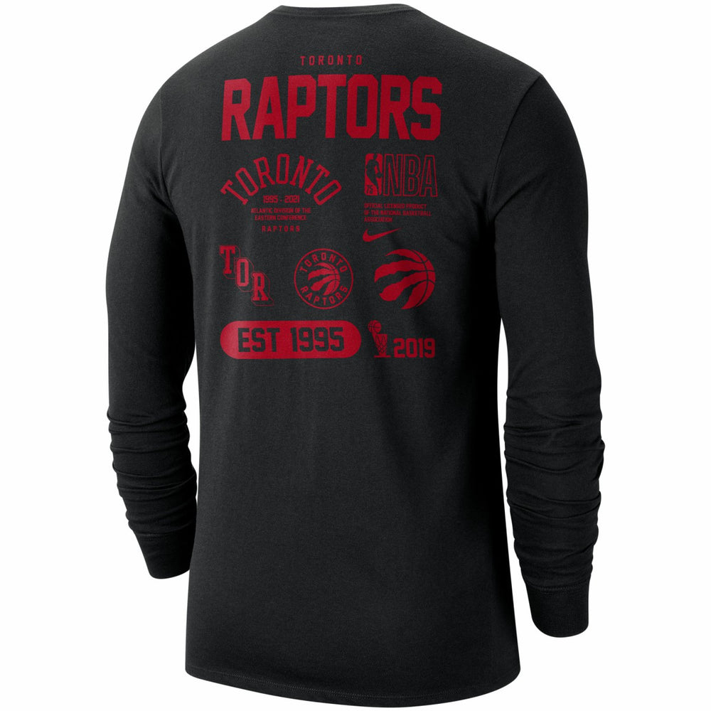 Nike - Toronto Raptors 75th Anniversary Courtside Element Long Sleeve T-Shirt - Black