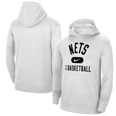 Nike - Brooklyn Nets 2021-2022 Spotlight On Court Performance Practice Pullover Hoodie - White