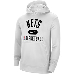 Nike - Brooklyn Nets 2021-2022 Spotlight On Court Performance Practice Pullover Hoodie - White