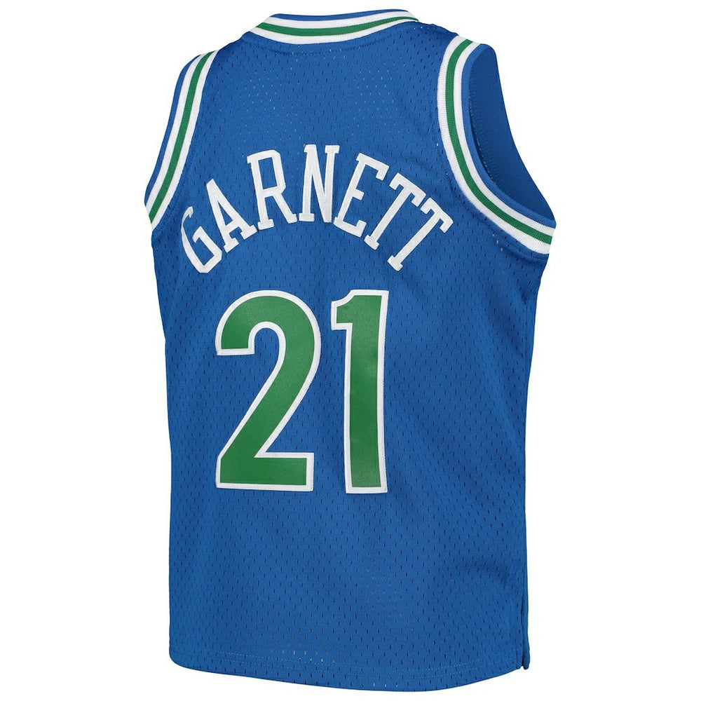 Mitchell & Ness - Kevin Garnett Minnesota Timberwolves Youth 1995-96 Hardwood Classics Swingman Jersey - Blue