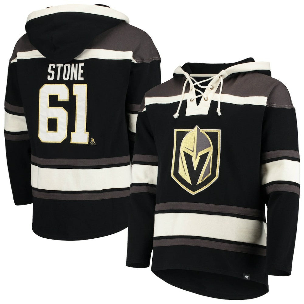 Mark Stone Vegas Golden Knights '47 Player Name & Number Lacer Pullover Hoodie Black
