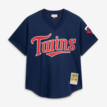 David Ortiz Minnesota Twins Mitchell & Ness 2002 Cooperstown Collection Mesh Batting Practice Jersey - Navy | MLB Jerseys