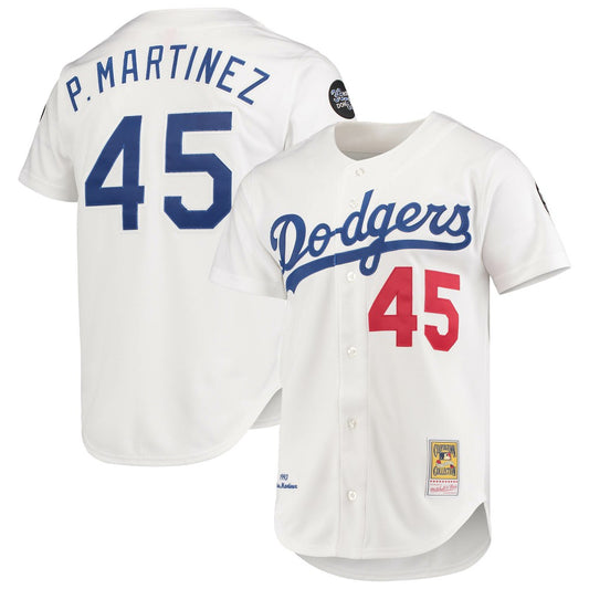 Pedro Martinez Los Angeles Dodgers Mitchell & Ness 1993 Cooperstown Collection Home Authentic Jersey - White | MLB Jerseys