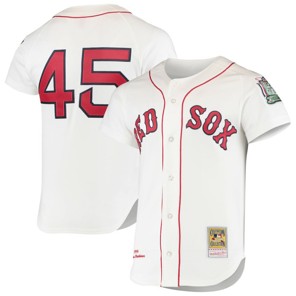 Pedro Martinez Boston Red Sox Mitchell & Ness 1999 Cooperstown Collection Home Authentic Jersey Clearance