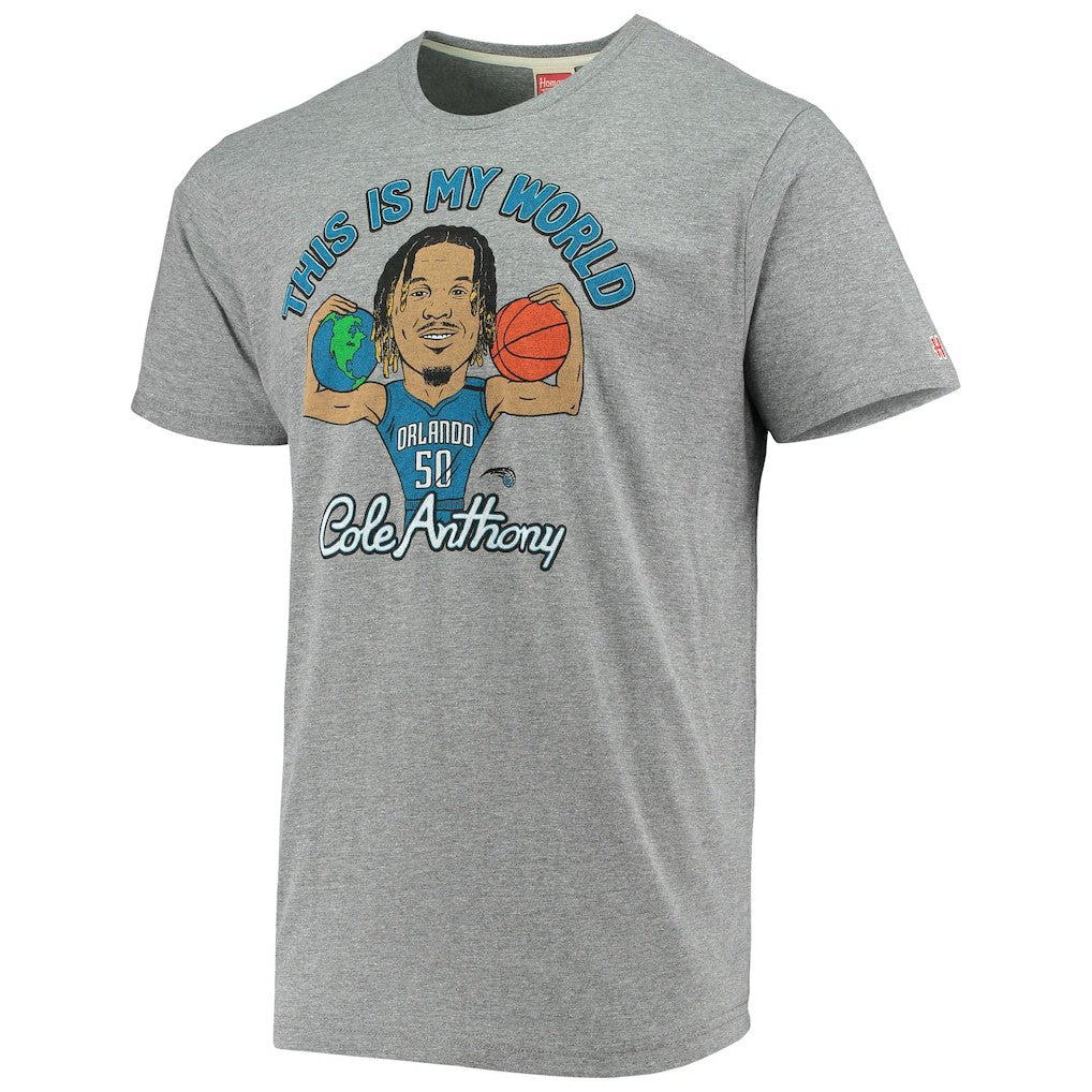 NBA - Cole Anthony Orlando Magic Homage Player Tri-Blend T-Shirt - Gray