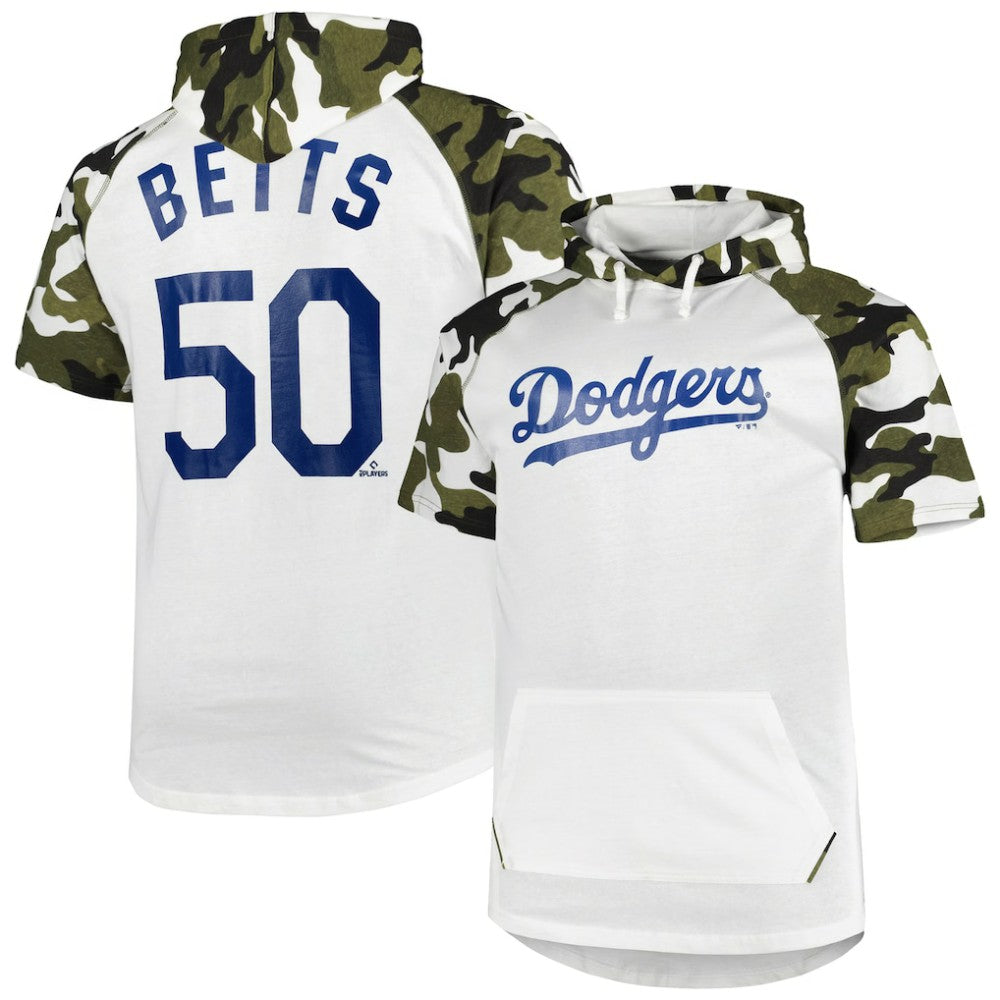 Mookie Betts Los Angeles Dodgers Player Big & Tall Raglan Hoodie T-Shirt Clearance