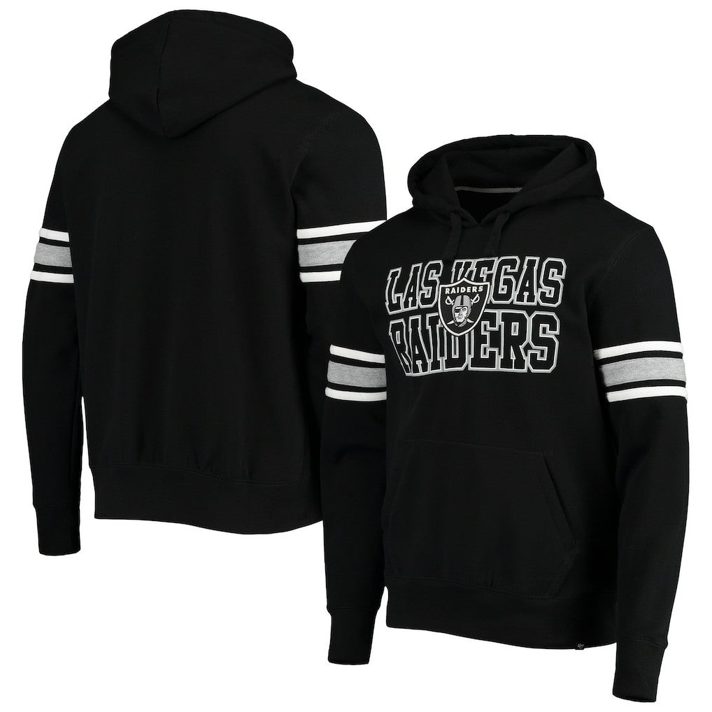 Las Vegas Raiders '47 Double Block Pullover Hoodie Black - 47 brand