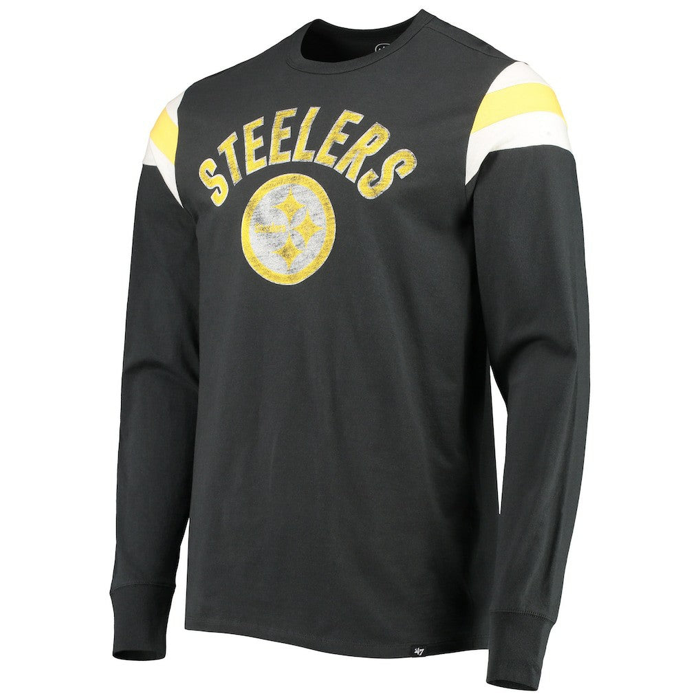 Pittsburgh Steelers '47 Franklin Rooted Long Sleeve T-Shirt Black - 47 brand