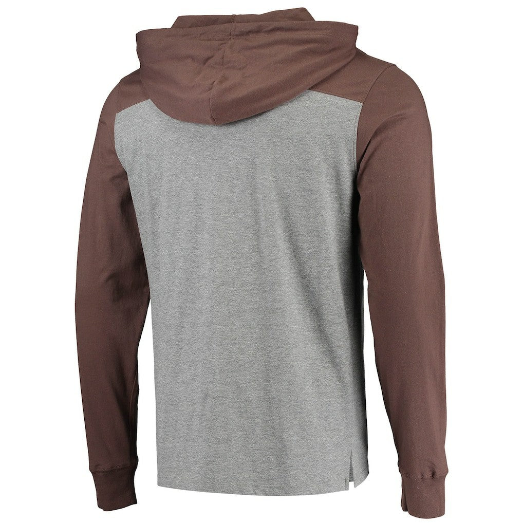 Cleveland Browns '47 Franklin Wooster Long Sleeve Hoodie T-Shirt Heathered Gray/Brown - 47 brand